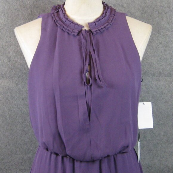 Laundry By Shelli Segal Ruffle Mini Dress Purple Size 8 NWT - Picture 3 of 8